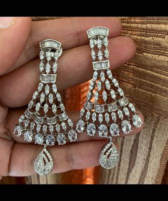 Silver cubic-zirconia-cz-earrings 2