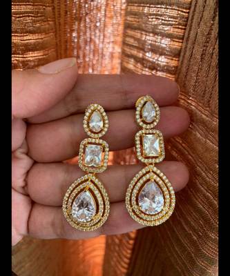 Gold cubic-zirconia-cz-earrings 1