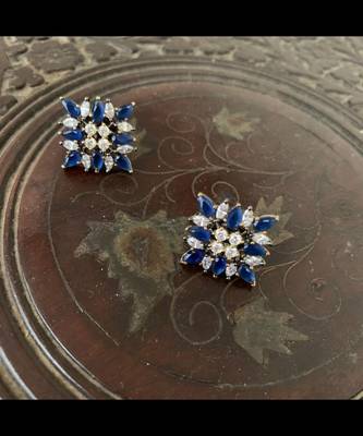 Blue cubic-zirconia-cz-earrings 1