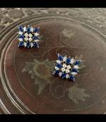 Blue cubic-zirconia-cz-earrings