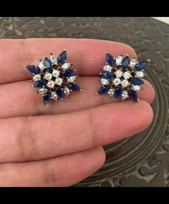 Blue cubic-zirconia-cz-earrings 2