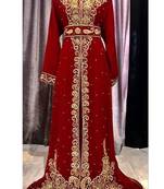 New Moroccan Caftan African Attire Bridesmaid Abaya Long Forma Beaded Dubai Kaftan Islamic dress 