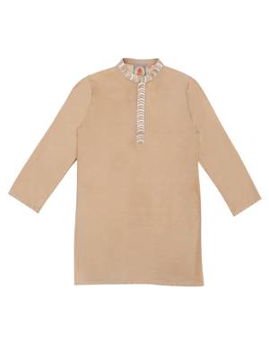 Gold embroidered art silk boys-kurta-pyjama 2