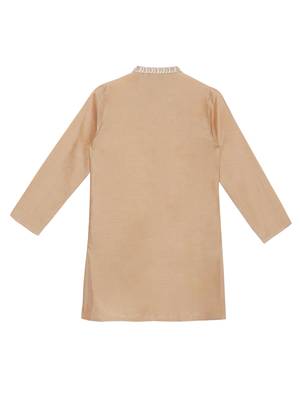 Gold embroidered art silk boys-kurta-pyjama 3