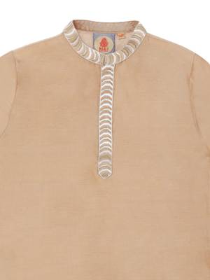 Gold embroidered art silk boys-kurta-pyjama 4