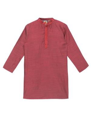 Maroon embroidered art silk boys-kurta-pyjama 2