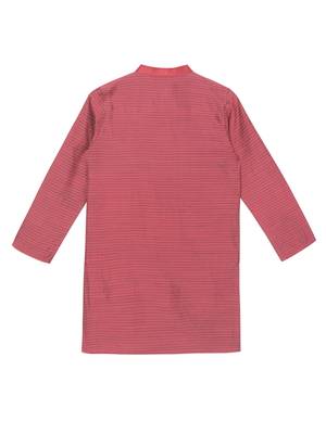 Maroon embroidered art silk boys-kurta-pyjama 3