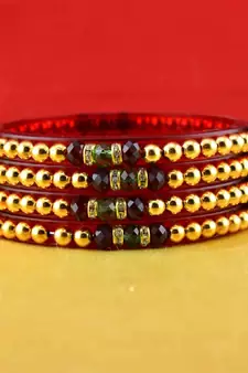 Rajasthani gokharoo,kara churi meenakari,moti,cz,stone,bangles size-2.4,2.6,2.8