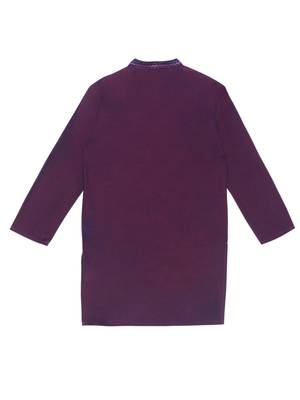 Purple embroidered art silk boys-kurta-pyjama 3