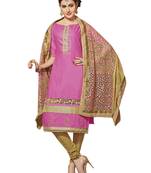 Pink embroidered cotton salwar