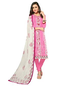 Pink embroidered cotton salwar