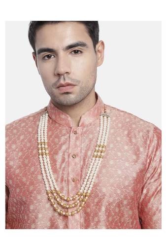 Traditional Dulha Moti Mala with Stone Maharaja HaarGroom Necklace 