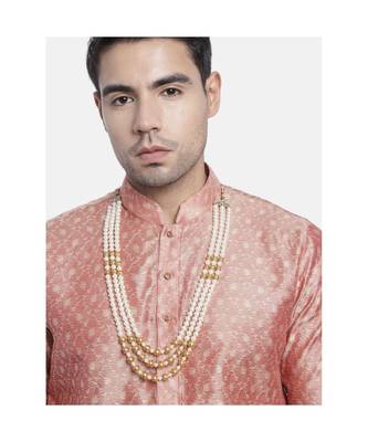 Traditional Dulha Moti Mala with Stone Maharaja HaarGroom Necklace  1