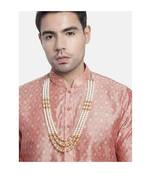 Traditional Dulha Moti Mala with Stone Maharaja HaarGroom Necklace 