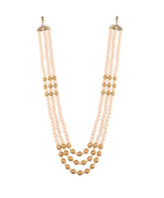 Traditional Dulha Moti Mala with Stone Maharaja HaarGroom Necklace  2
