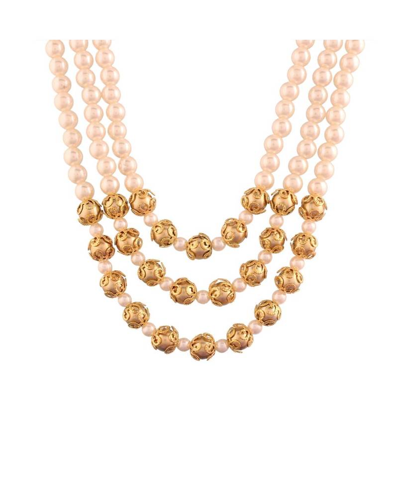 Traditional Dulha Moti Mala with Stone Maharaja HaarGroom Necklace 