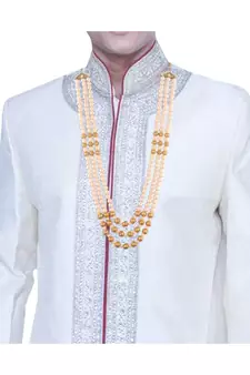 Traditional Dulha Moti Mala with Stone Maharaja HaarGroom Necklace 