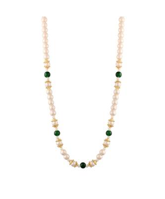 Single Layered Traditional Gold Plated Dulha Moti Mala with Beads Maharaja HaarGroom Necklace  2