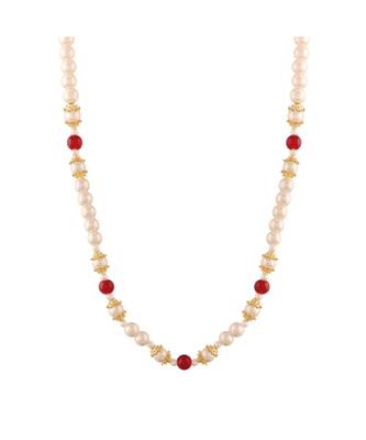 Single Layered Traditional Dulha Moti Mala with Beads Maharaja HaarGroom Necklace  2