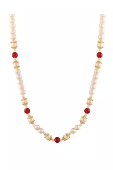 Single Layered Traditional Dulha Moti Mala with Beads Maharaja HaarGroom Necklace 