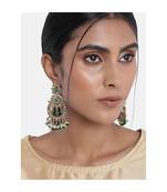 Chandbali Kundan Studded & Beaded Earrings for  