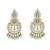 Gold Plated Chandbali Kundan Studded & Beaded Earrings for  (E4001Min)