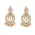 Gold Plated Chandbali Kundan Studded & Beaded Earrings for  (E4001Pe)
