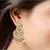 Gold Plated Chandbali Kundan Studded & Beaded Earrings for  (E4001Pe)