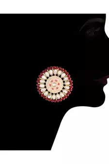Gold Plated Traditional Choker Set Glided With Kundan & Pearls For Girls 
