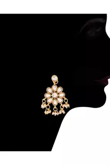 Kundan Pearl Moti Mala Necklace Jewellery Set for  
