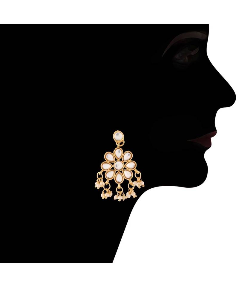 Kundan Pearl Moti Mala Necklace Jewellery Set for  