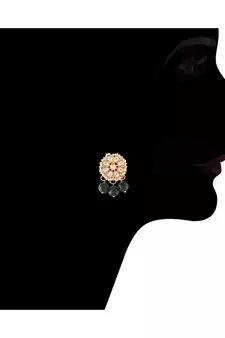 Kundan Pearl Studded & Beaded Moti Mala Necklace Jewellery Set for  (ML303G)