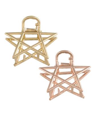Metal Rose Gold and Gold Colour Combo Hair ClipsClawClutch for  & Girls  2