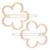 2Pcs Gold & Rose Gold Minimalist Flower Shaped Geometric Metal HairpinsHair ClipClutch for  (A99CLP47CO)