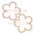 2Pcs Gold & Rose Gold Minimalist Flower Shaped Geometric Metal HairpinsHair ClipClutch for  (A99CLP47CO)