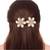 Gold Plated Flower Shaped Pearl Studded with Stone Metal HairpinsHair ClipsClutch for  (Pack of 1 Pcs) (A99CLP51)