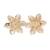 Gold Plated Flower Shaped Pearl Studded with Stone Metal HairpinsHair ClipsClutch for  (Pack of 1 Pcs) (A99CLP51)