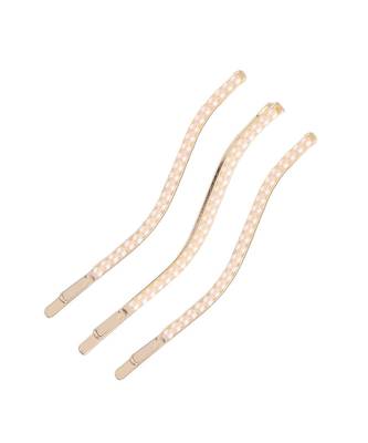 Gold Plated Pearl Studded Metal HairpinsHair ClipsClutch for   1