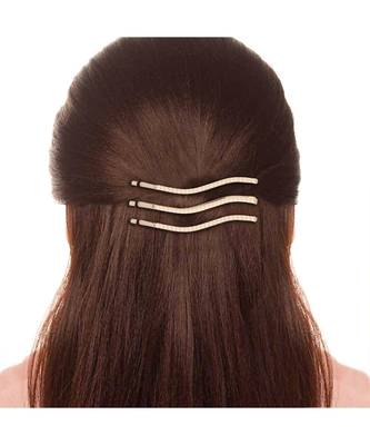 Gold Plated Pearl Studded Metal HairpinsHair ClipsClutch for   2