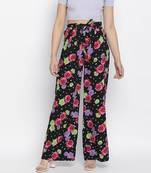 Chic floral print highwaisted women pants