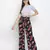 Chic floral print highwaisted women pants