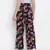 Chic floral print highwaisted women pants