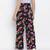 Chic floral print highwaisted women pants