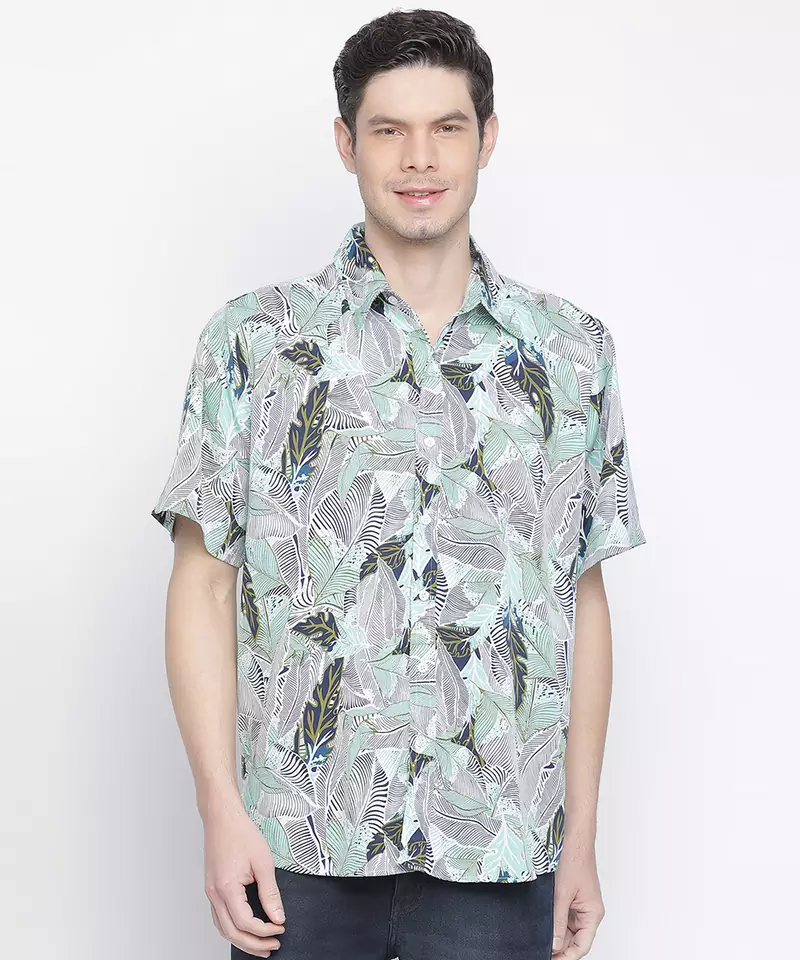 Swagger smart floral print men shirt