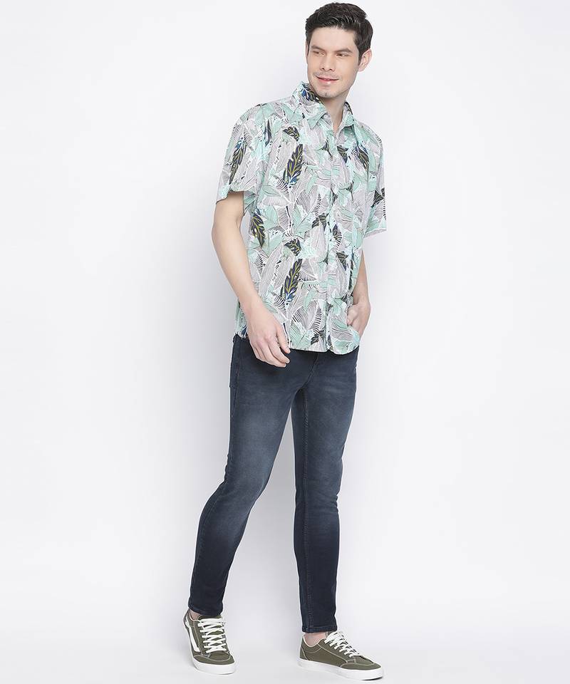 Swagger smart floral print men shirt