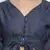 Jack denim tie- knot women crop top