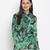 Garden fused tropical print women shirt