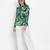 Garden fused tropical print women shirt