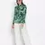 Garden fused tropical print women shirt