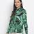 Garden fused tropical print women shirt